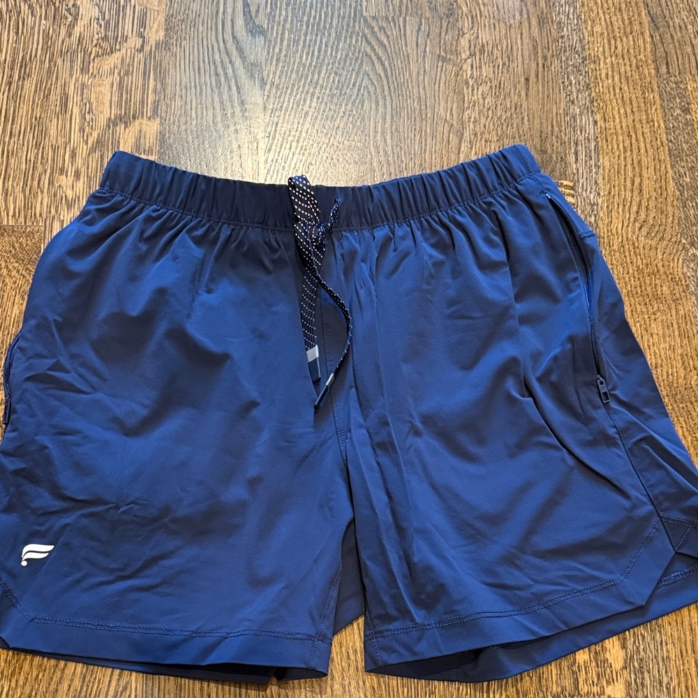 Navy Blue Lined Fabletics Athletic Shorts.